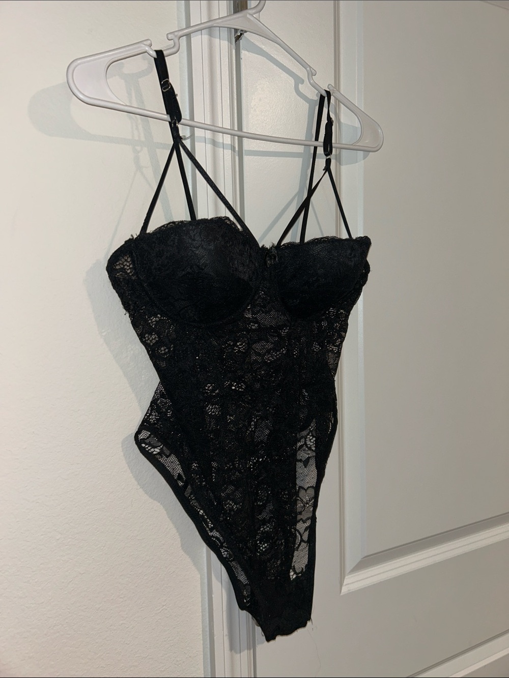 Black Lace Bustier Bodysuit